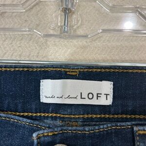 LOFT Blue Skinny Jeans with Belt Loops